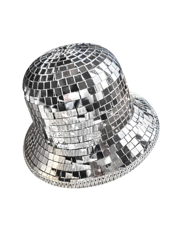 Mirror Disco Fisherman/ Bucket Hat Reflective Hat for DJ Club Bar Unisex Hat