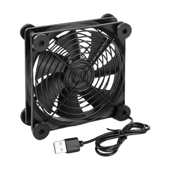 NEXAVKPR Multiple Use 120mm USB Powereds Fan for Enhanceds Cooling of Routers, Servers, Workstations, and Gaming Laptop Stands