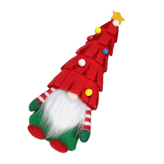 NEXAVKPR Pale Bearded Christmas Character Figurine Long Permanent Seasonal Worktop Deck