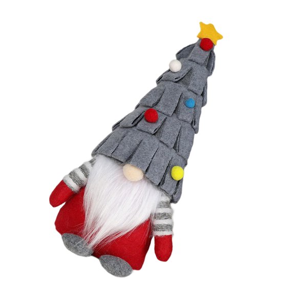 NEXAVKPR Pale Bearded Christmas Character Figurine Long Permanent Seasonal Worktop Deck