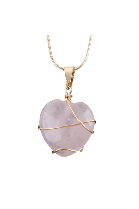 Pink Castle Heart Necklace Fashion Simple Temperament Clavicle Chain