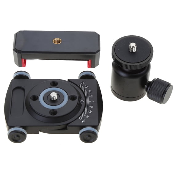 NEXAVKPR Portable Camera Slider with 4 Wheels Tabletop Dolly Video Track Rail for DSLR and Video Recording
