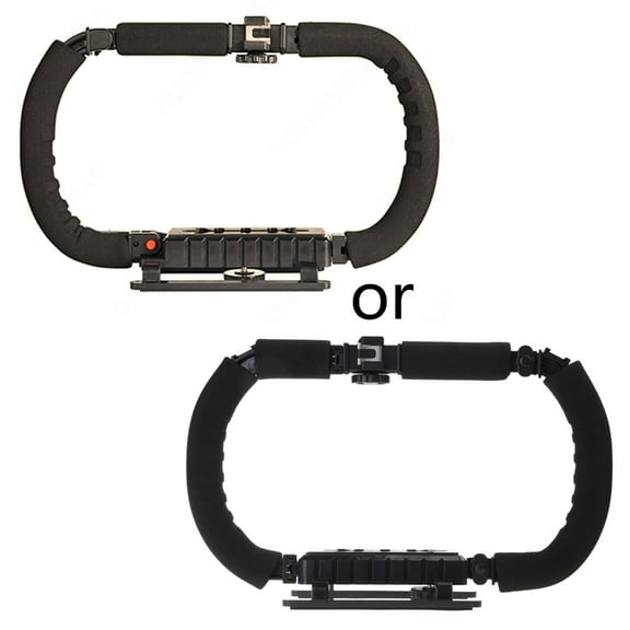 NEXAVKPR Portable Camera Stabilizer Expansion Cage Mount U-Shaped Camera Stabilizer Capture Steady Shots for Action Cameras