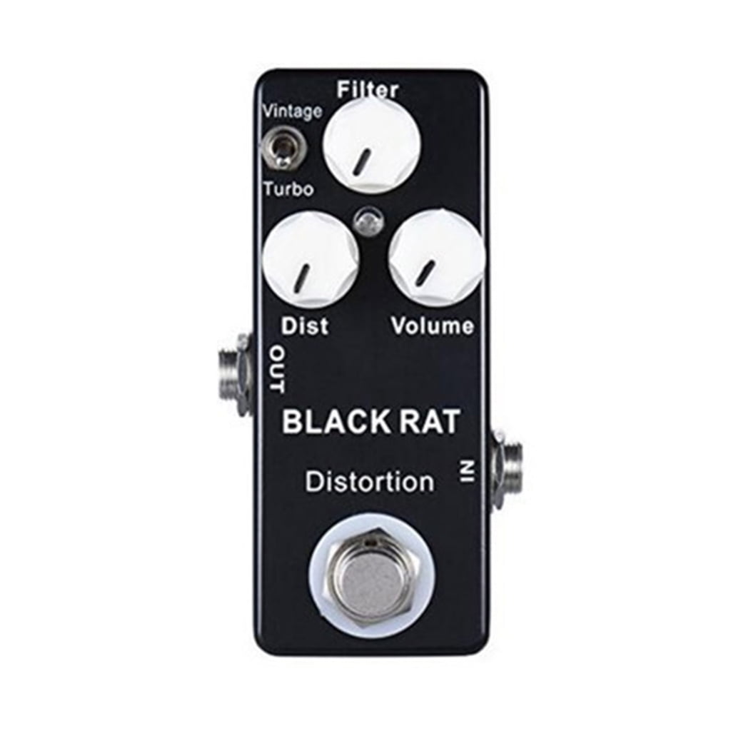 NEXAVKPR Powerful Black RAT Distortion Pedal for Electric Guitars Metal Alloy Material
