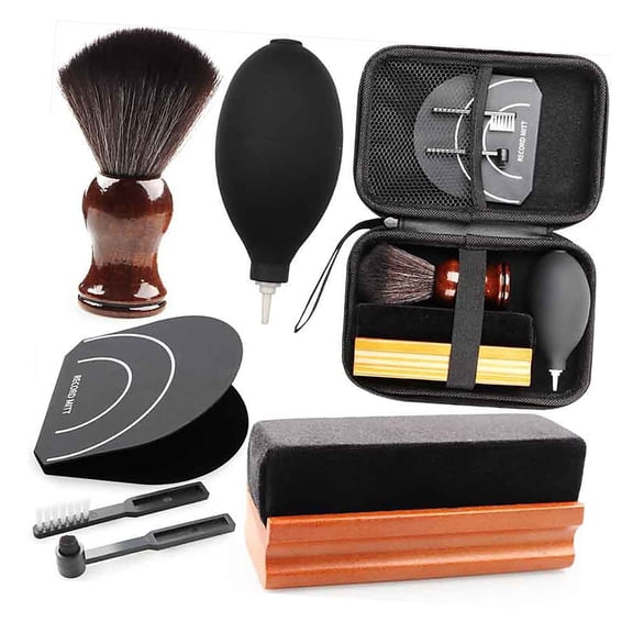 NEXAVKPR Premium Record Cleaning Tools With Soft Velvety Brush And Anti Static Carbon Fiber Pen Cleaner