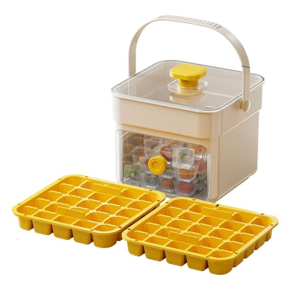 NEXAVKPR Quick Releases Ice Cubes Molds With Ergonomic Handle For Small Kitchens And Refrigerator Ice Cubes Maker