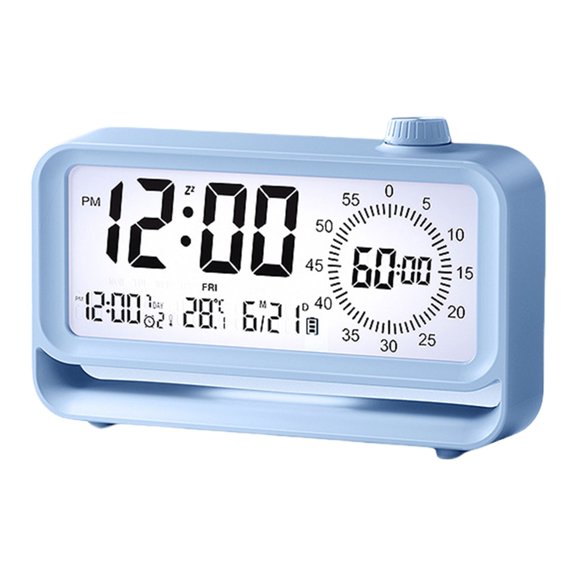 NEXAVKPR Rechargeable Children Alarm Clock with LCD Display High Volumes Countdown Timers
