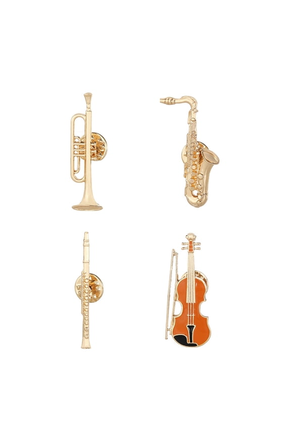 Rock Styles Guitar Enamel Pin Alloy Steel Polished Finish Theme Accessories for Jacket Backpack Outfit