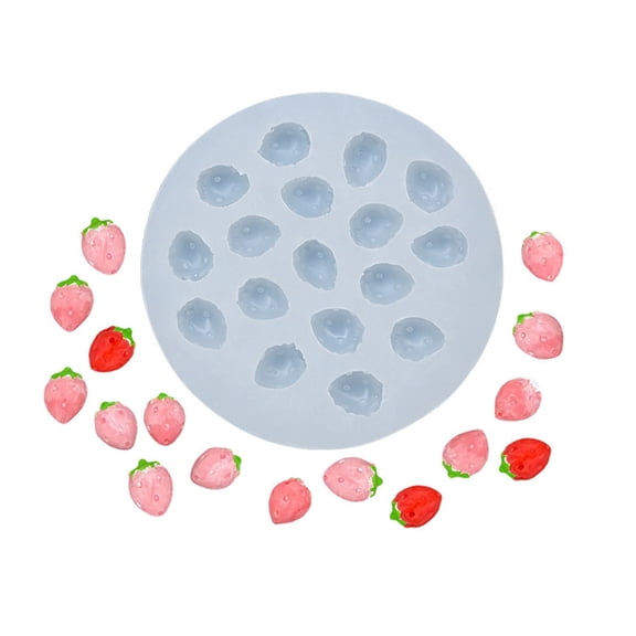 NEXAVKPR Silicone Baking Molds With 17 Strawberry Shape Perfect For Cakes And Cookie