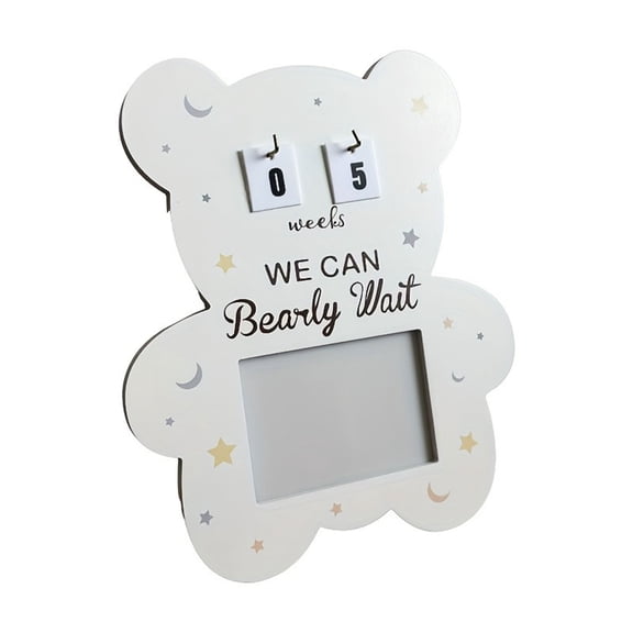 NEXAVKPR Sonogram Picture Frame with Baby Countdowns Week Baby Shower Welcome Sign Pregnancy Announcements Ideas Keepsakes Gift