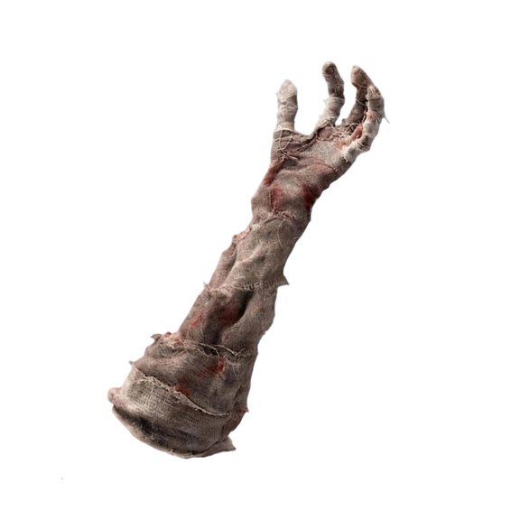 NEXAVKPR Sound Effect Hand Display With Sensor-Activated Swaying Action, Bandaged Gauze Finish for Escape Room Entry and Indoor Party Scenes