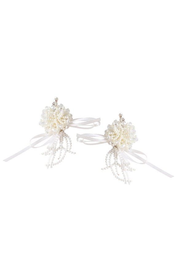 Stainless Steel Bowknot Pearls Pendant Earrings Unique Bowknot Ear Accessory