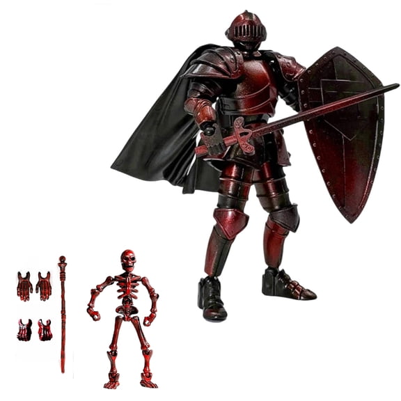 NEXAVKPR T 13 Action Figures Set,Assembly Required T 13 Medieval Knight Action Figures