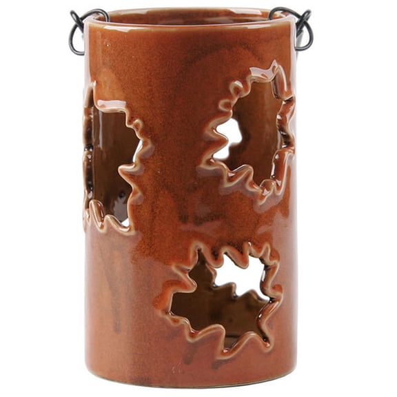 NEXAVKPR Thanksgiving Lantern Maple Leaf Hollow Desktop Light Hanging Candlestick Lamp Candle Holder Decoration Ornament Home