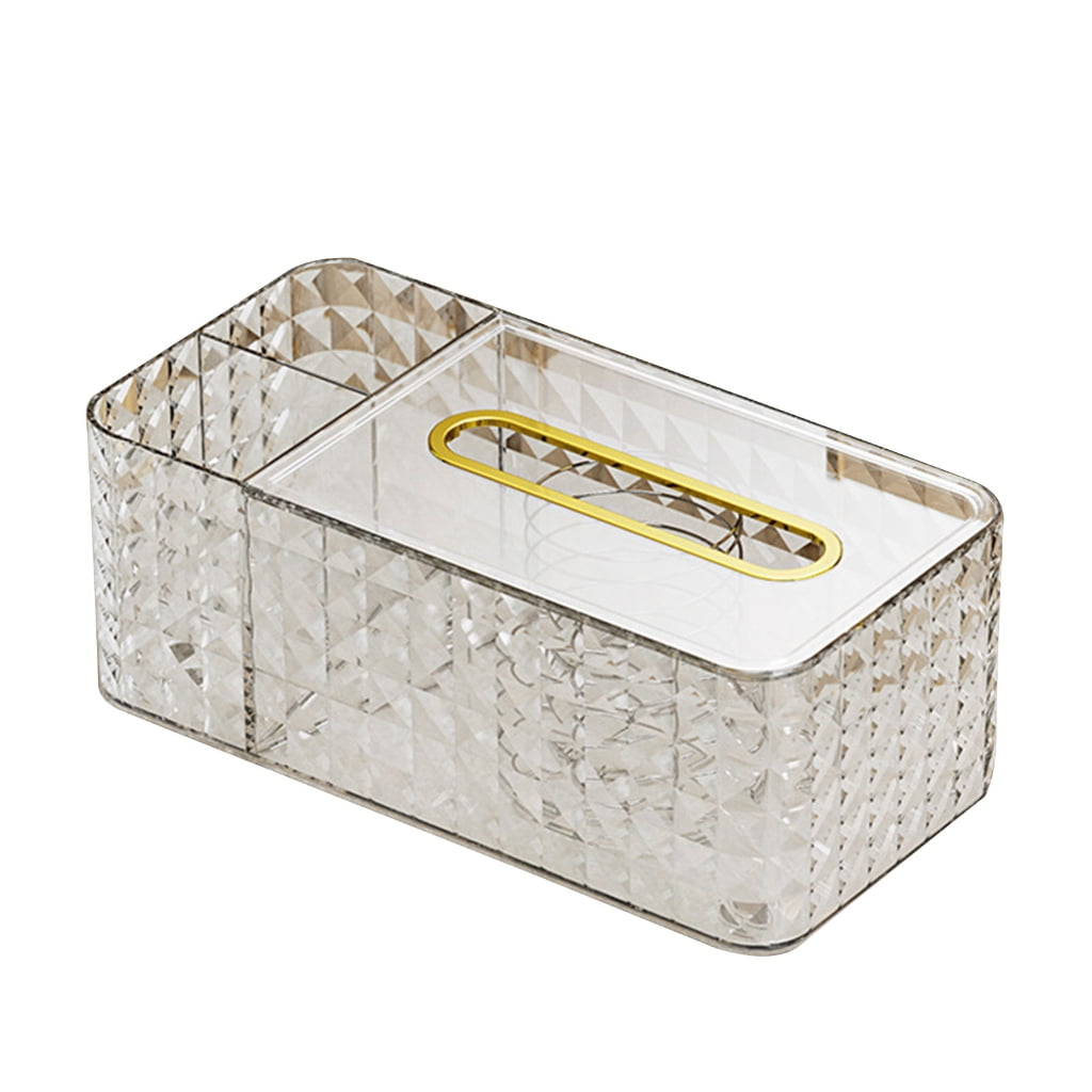 NEXAVKPR Three-compartment Tissue Box with Spring Tissue Box Gold-edged ...