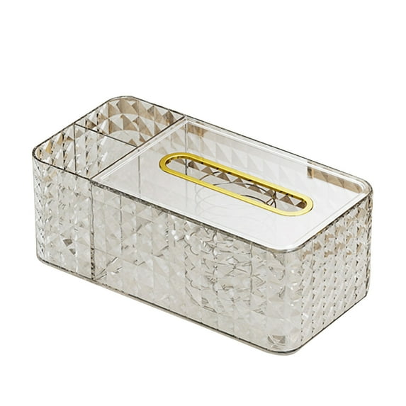 NEXAVKPR Three-compartment Tissue Box with Spring Tissue Box Gold-edged ...