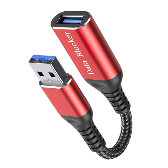NEXAVKPR USB Female to Male Data Blocker Charging Cable Prevents Data Transfer Ensures Safe Charging for Computers and Power Banks