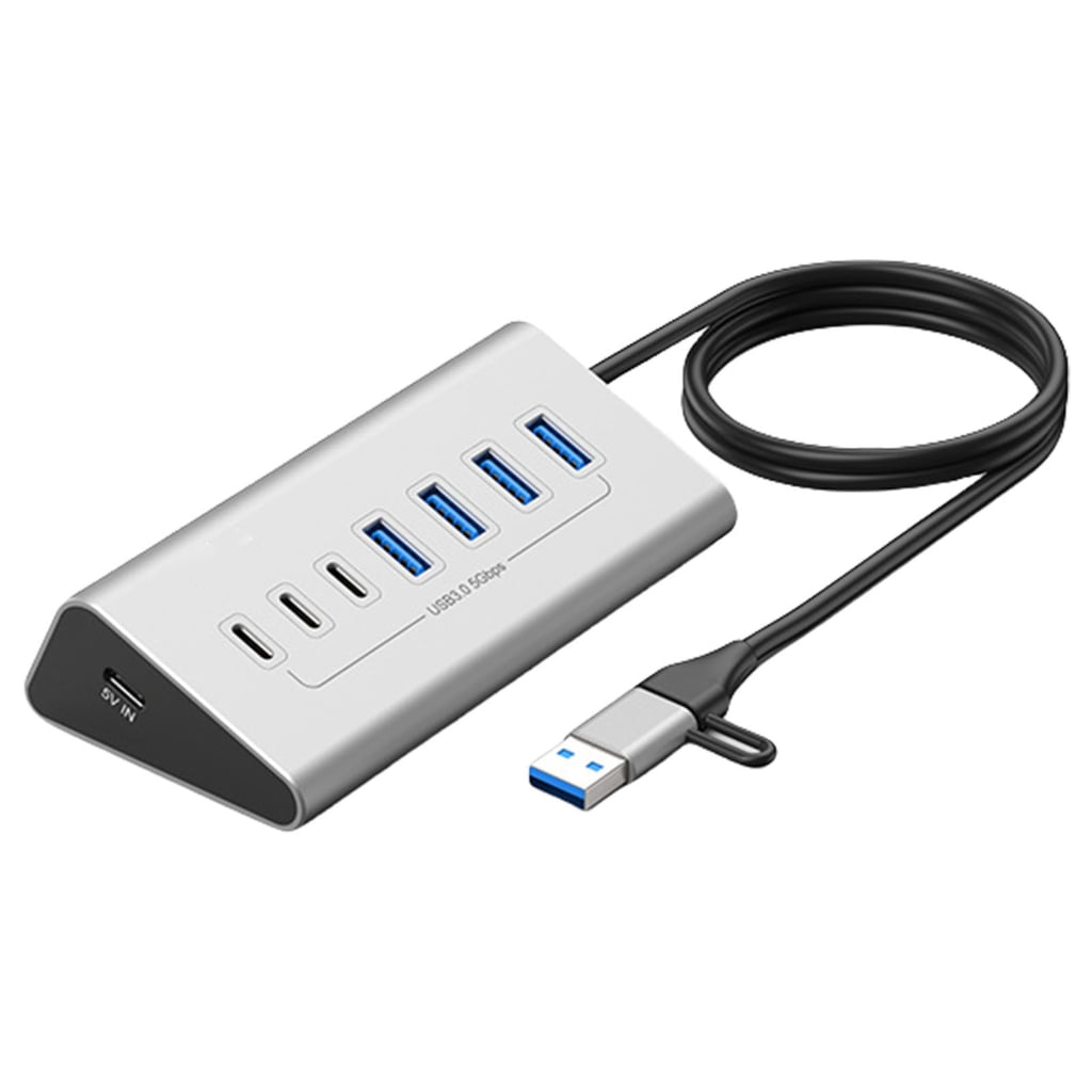 NEXAVKPR USB Hun 7/10 Port Splitter USB3.0 Type C HUB High Speed Transmission Type C HUB Laptop Expansion Computer Accessories