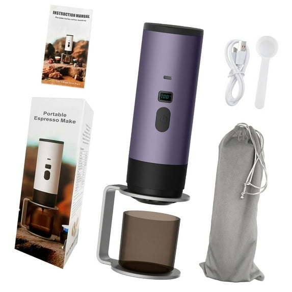 NEXAVKPR USB Rechargeable Miniature Espresso Machine Auto Heat Mode Travel Friendly Capsuled Coffee Maker For Outdoor Home Office
