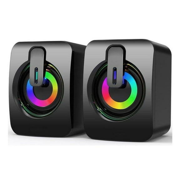 NEXAVKPR USB Speaker Laptop Desktop Subwoofer Stereo Speaker PC Computer Speaker Gaming