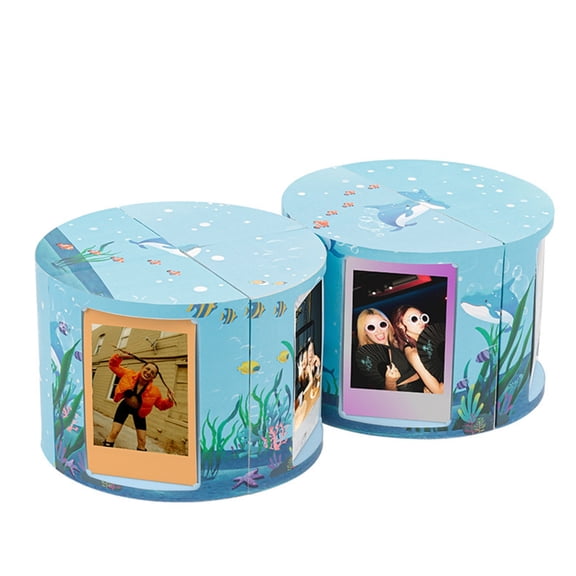 NEXAVKPR Unique Cube Photo Frame for 3" Pictures Photo Frame Changeable Frame Decors