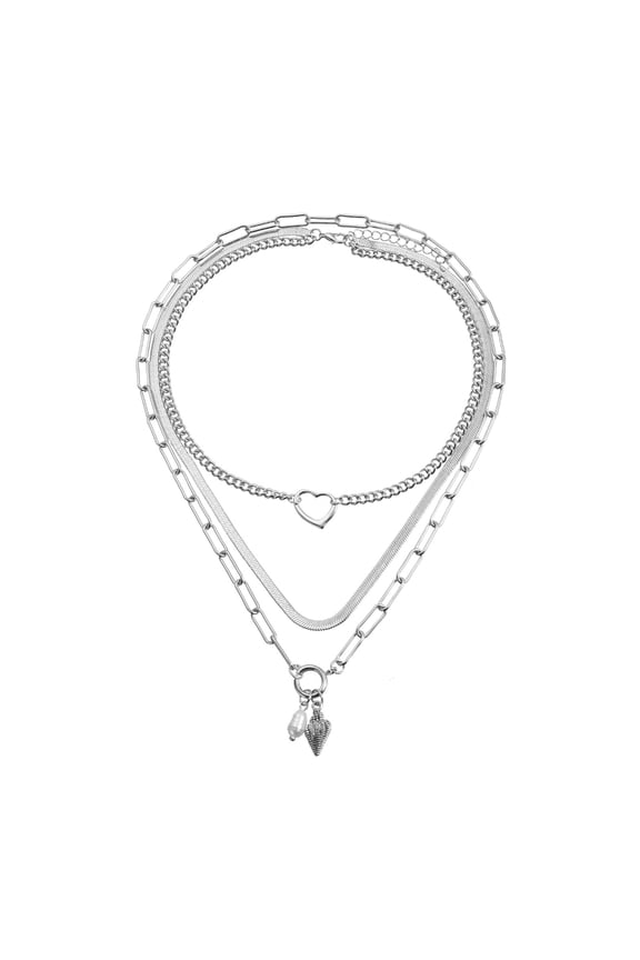 Unique Heart Necklace Pendant Necklace Alloy Texture Shell Heart Charm Necklace Neck Jewelry for Expressing Love