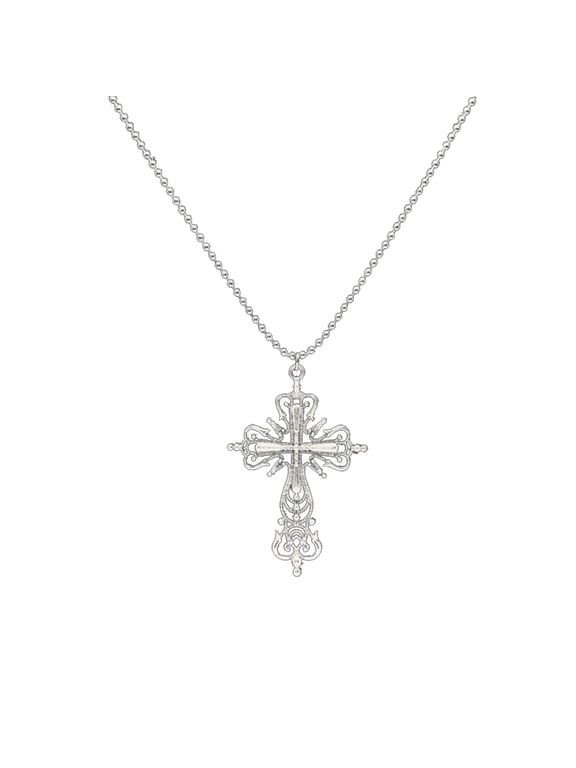 Vintage Cross Pendant Necklace for Women Goth Accessories Gothic Male Neck Long Chain Summer Aesthetic Holiday Gifts