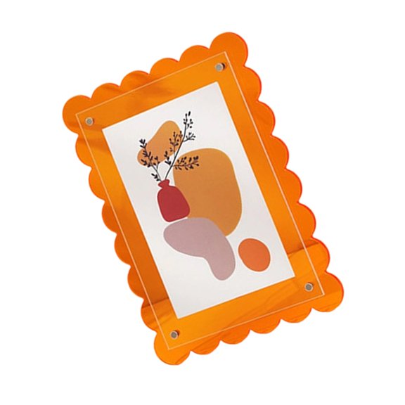 NEXAVKPR Waves Shape Photo Frame Photo Display Holder Clear Acrylic Picture Frame Gift