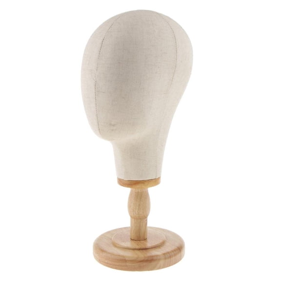 NEXAVKPR Wig Stand Canvas Canvas Block Head Hairdresser Table Training Head Stand