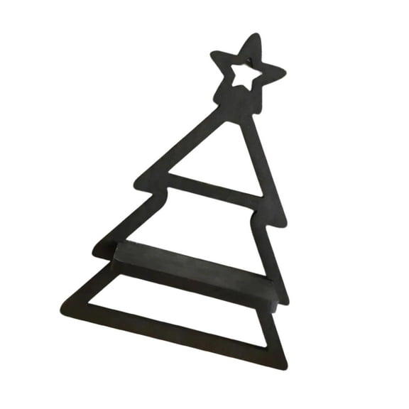 NEXAVKPR Wood Decorative Wall Shelf Carved Christmas Tree Shape Wall Floating Shelves for Holiday Party Display Storage Rack