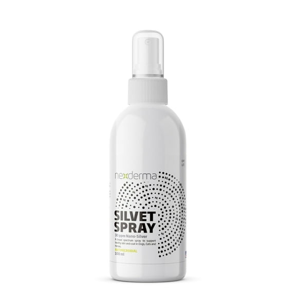 NEXDERMA Antimicrobial Medicated Skin and Wound Care for Cats, Dogs & Horses, Vet Formulated Pet Spray Promote Healing and Relieves Itch Skin Irritations, Fungus, Hot Spots, Burns - 100ml, 1Pack
