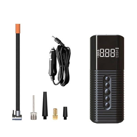 NEXGENICS Cordless Portable Tire Inflator - 160 Psi Digital Pressure Gauge, Air Compressor for Car Tires with Automatic Shutoff, Emergency LED Light, Compact Automotive Pump