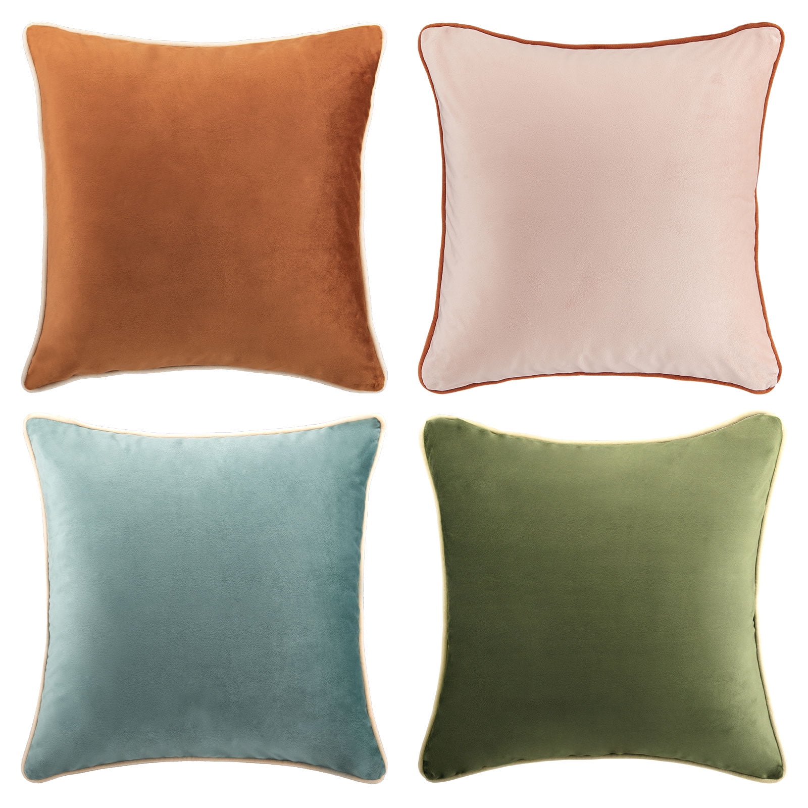 NEXHOME PRO Throw Pillow Covers 18x18 Set of 4, Velvet Decorative Couch