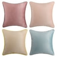 thumbnail image 1 of NEXHOME PRO Throw Pillow Covers 20x20 Set of 4, Velvet Decorative Couch Pillow Cover Soft Cushion Cases for Sofa Bed Car, Pillow Not Included (20x20 inch, Pink/Blue), 1 of 5