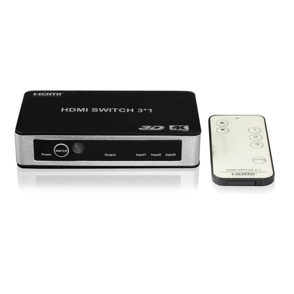 NEXILUX HIGH Speed Premium HDMI Switcher with Remote Control- 3 Input - 1 Output - Support 4K*2K - HDCP 2.2 - Full HD 1080P 3D Player PSVR