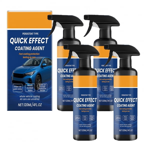 NEXIMO 2026 New Car Coating Spray for Shine Protection,Car Coating Spray 16.9 Oz-500Ml-Quick Waterless Wash Wax Coat,Rinseless Effect Cleaning Agent for Auto Detailing Polish(4Pcs 4Fl.Oz/120Ml)