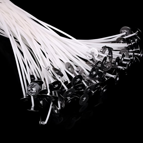 NEXIMO 2026 New Wicks Pack for Making Candle with Sustainers Waxed Candle 100 12Cm Pre Long Led Light Accessories, for Candle Making, Diy Projects, Home Dcor, Craft Supplies, Aromatherapy.
