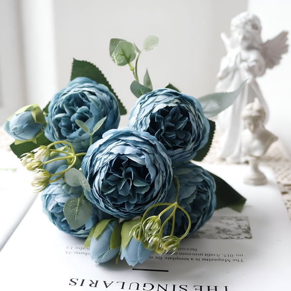 NEXIMO Artificial Flowers,2Pcs Fall Fake Peonies Silk Hydrangea Flower Small Faux Flowers for Centerpieces for Decoration,Flowers Wedding Bouquets for Party Home Décor