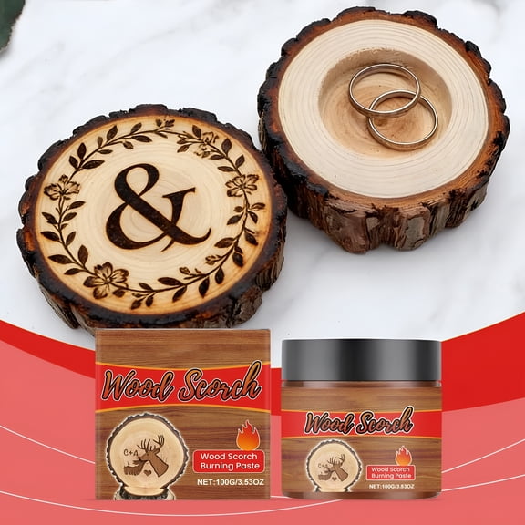 NEXIMO Wood Burning Paste for Woodworking - Realistic Wood Grain Effect,Safe No-Flame Application,Long-Lasting Scorch Marks for Furniture Restoration and Home Decor