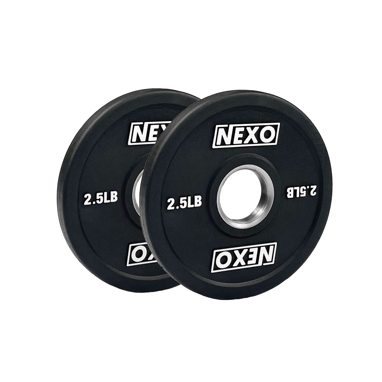 NEXO 2.5LB Matte Black Olympic Bumper Plate Pair