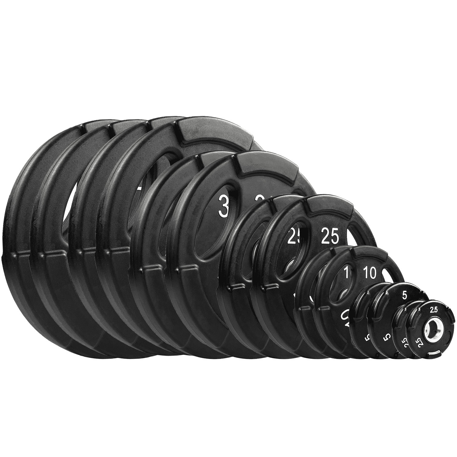 NEXO 335LB Interlocking Urethane Plate Set - Commercial-Grade 335 Pound Set with Olympic 2 Inch Center