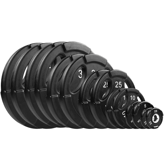 NEXO 335LB Interlocking Urethane Plate Set - Commercial-Grade 335 Pound Set with Olympic 2 Inch Center