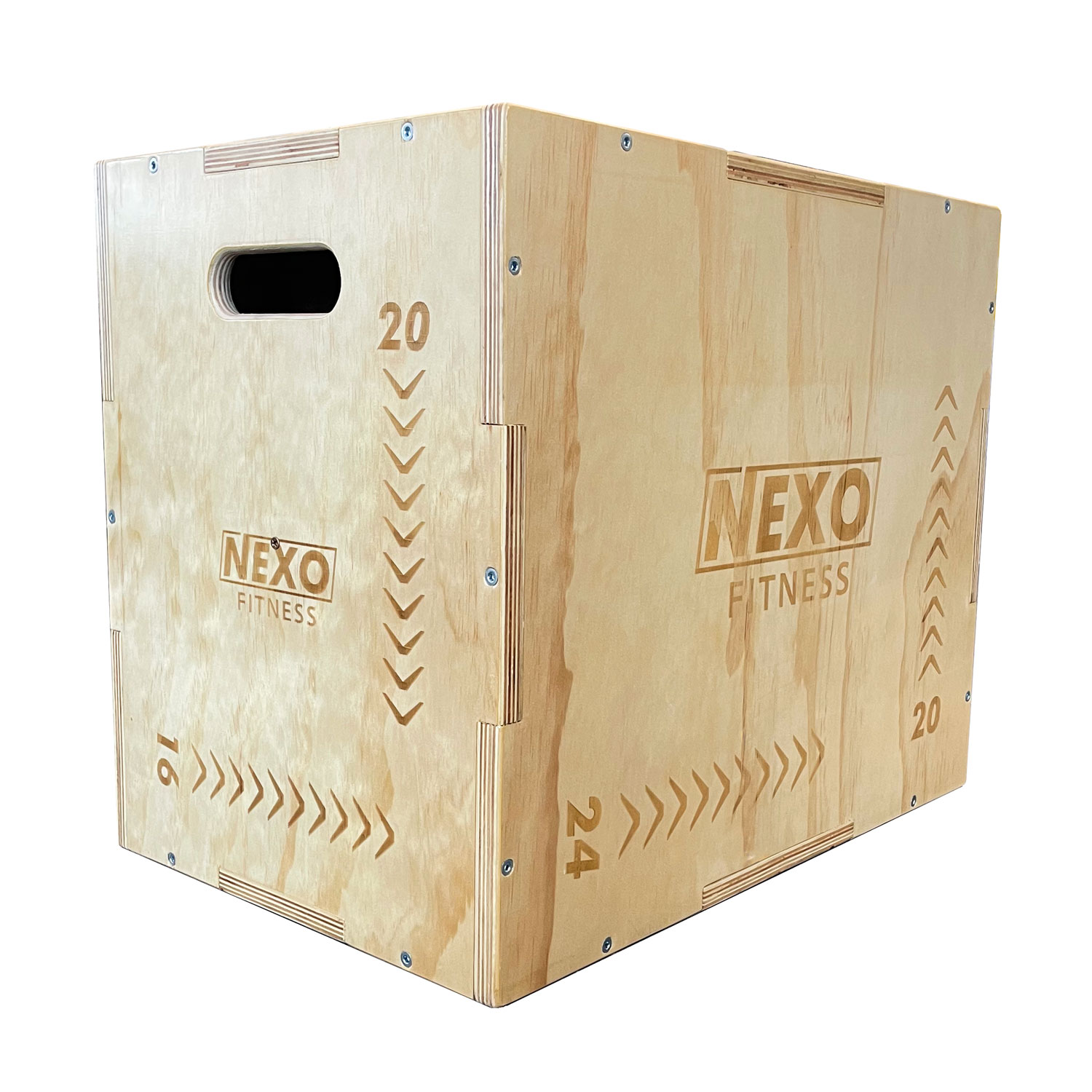 NEXO Fitness Medium Wooden Plyo Very Easy Assembly Perfect for Crosstraining Home Workouts Medium 24x20x16