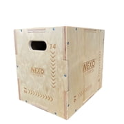 NEXO Fitness Small Wooden Plyo - Very Easy Assembly - Perfect for Crosstraining & Home Workouts Small 16x14x12