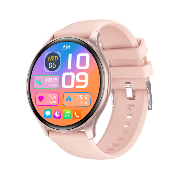 NEXOVA Smartwatch Fitness Tracker 1.43-inch AMOLED Screen Multiple Sports Modes Pedometer Make/Answer Calls Message Notifications IP67 Waterproof