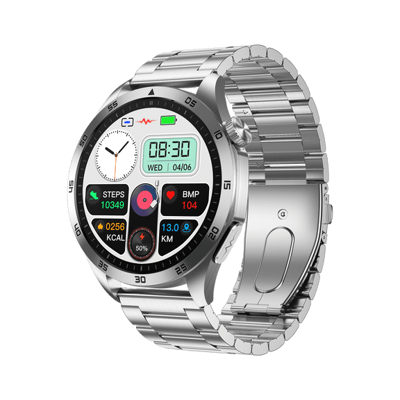 NEXOVA Smartwatch Fitness Tracker 1.43-inch AMOLED Screen Multiple Sports Modes Pedometer Make/Answer Calls Message Notifications IP68 Waterproof