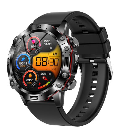 NEXOVA Smartwatch Fitness Tracker 1.43-inch AMOLED Screen Multiple Sports Modes Pedometer Make/Answer Calls Message Notifications IP68 Waterproof
