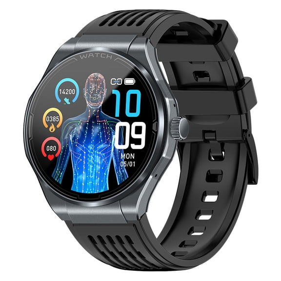 NEXOVA Smartwatch Fitness Tracker 1.43-inch AMOLED Screen Multiple Sports Modes SOS Pedometer Make/Answer Calls Message Notifications IP67 Waterproof