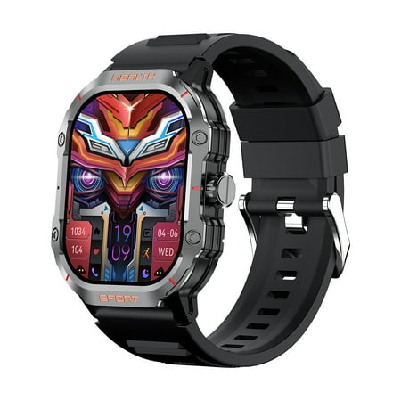 NEXOVA Smartwatch Fitness Tracker 2.01-inch AMOLED Screen Multiple Sports Modes Pedometer NFC Make/Answer Calls Message Notifications IP67 Waterproof