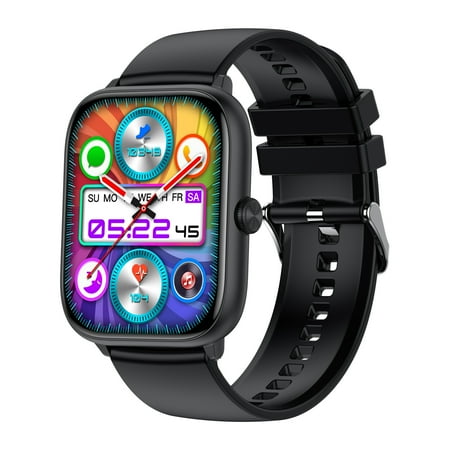 NEXOVA Smartwatch Fitness Tracker 2.06-inch AMOLED Screen Multiple Sports Modes Pedometer Make/Answer Calls Message Notifications IP68 Waterproof